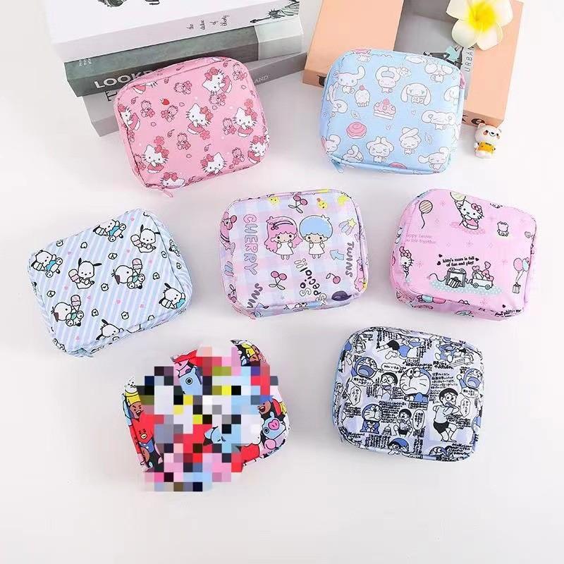 Snoopy Doraemon Hello Kitty Cinnamoroll Pattern Portable Makeup Storage Bag For Girls And Travel