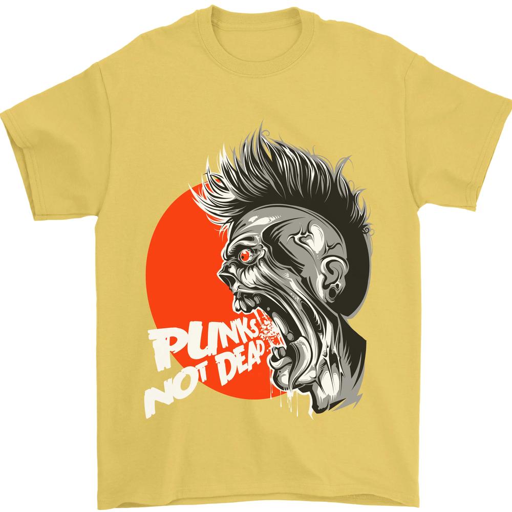 Punks Not Dead Rock Music Skull Unisexs TShirt 100 Cotton