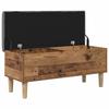 Storage Bench with Cushion Reclaimed Wood 102 x 42 x 46 cm