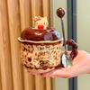 Милый керамический набор кружек с котиками в подарок для девочек и на дни рождения лучших подруг