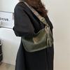 Современная и минималистичная женская повседневная сумка через плечо черного, зеленого и бежевого цветов