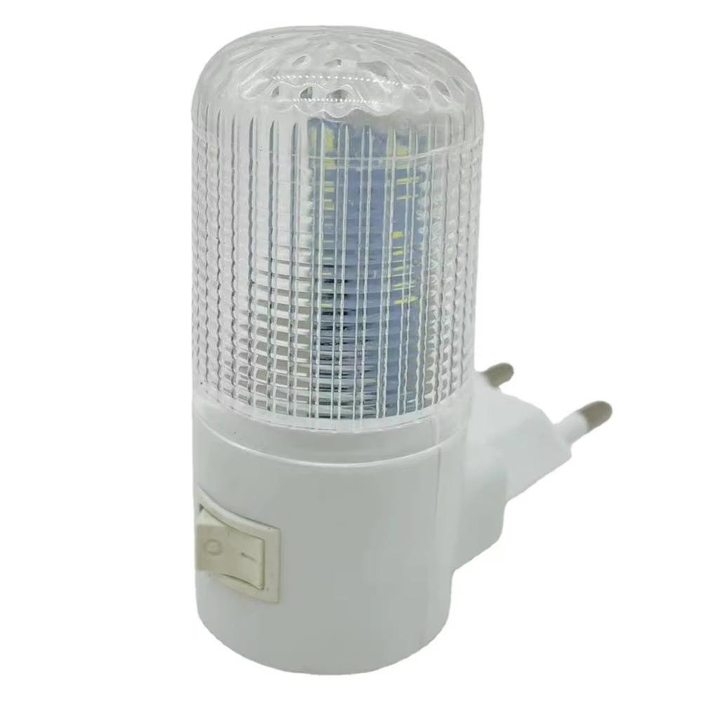 3W Plug-in Night Light with Switch Energy-saving European Standard Night Light White LED Soft Glow Cylindrical Night Light