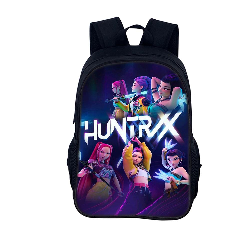 Рюкзак с K-pop принтом Huntrix, 16-дюймовый стиль, для учеников начальной и средней школы (Ведьминская женская группа) КЛЕ