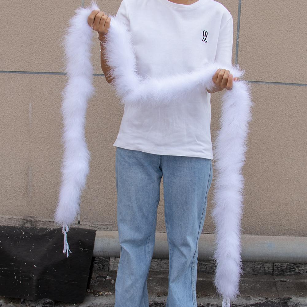 2M Turkey Marabou Feather Boa 11-50g for Scarf Clothing Christmas Tree Decor Shawl Craft Costume Wedding Dress Plume Accessories