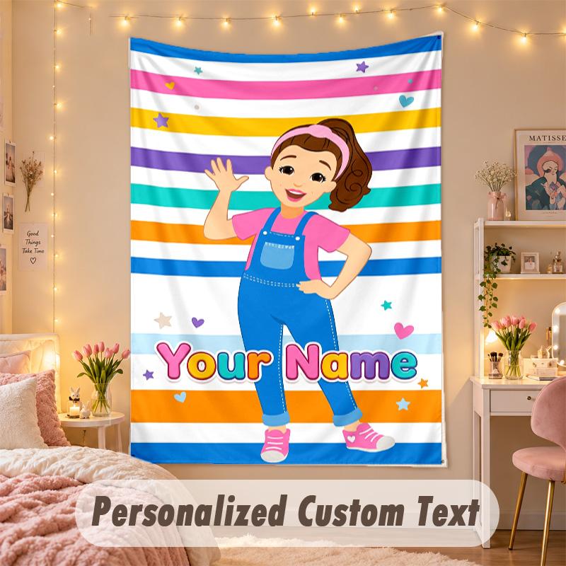 Custom Personalized Tapestry,ms rachel Print Custom Name Text Wall Art Hanging for Bedroom