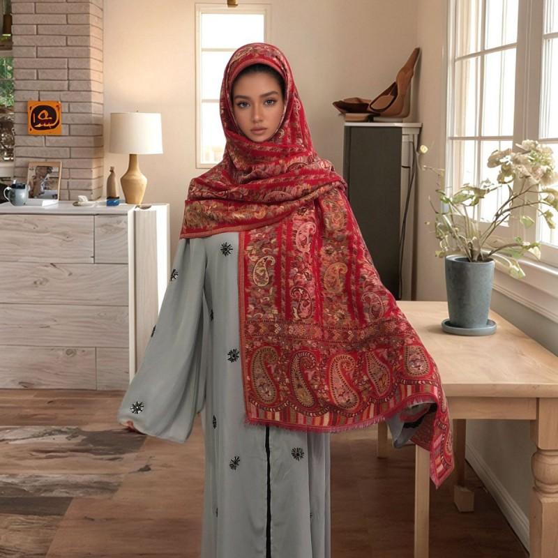 Bohemian Style Shawl Wrap Scarf Women Ethnic Vintage Cape Outerwear Travel Outfit Accessory