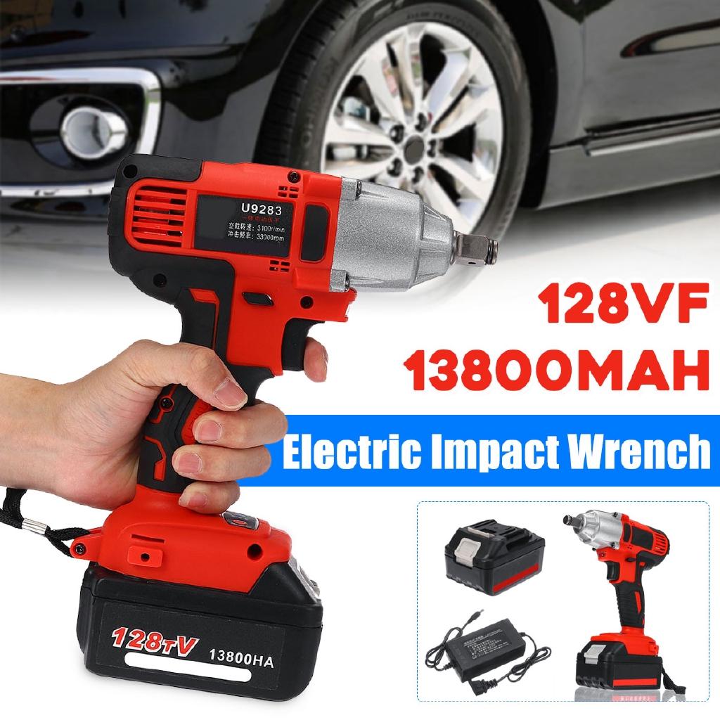 128VF 13800 мАч Многофункциональный литиевый аккумулятор Электрический гайковерт Бесступенчатая регулировка скорости Электрический ударный гайковерт Деревообработка DIY