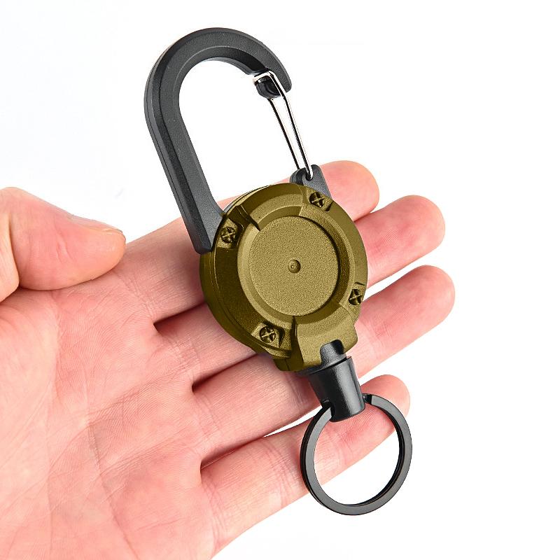 1 шт. противоугонная металлическая легко вытягиваемая пряжка веревка эластичный брелок спортивный выдвижной брелок анти-потерянный йо-йо ски-пасс удостоверение личности