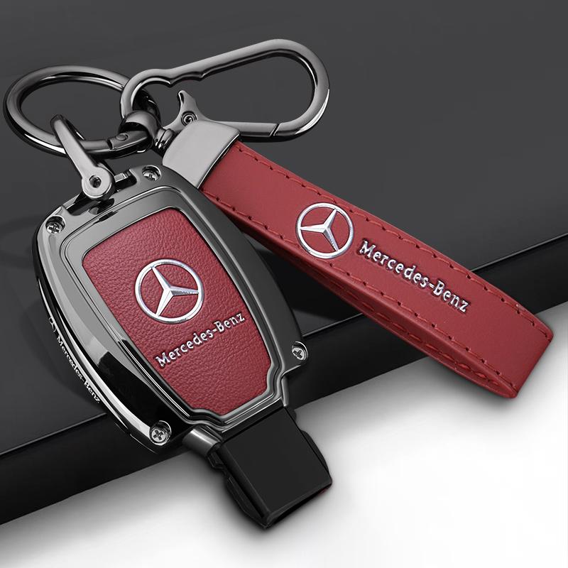 AABGZ1 Leather Car Remote Key Case Fob Cover Holder Shell for Mercedes Benz A B C E GL S GLA GLK CLS Class AMG W204 W205 W212 W463 W176