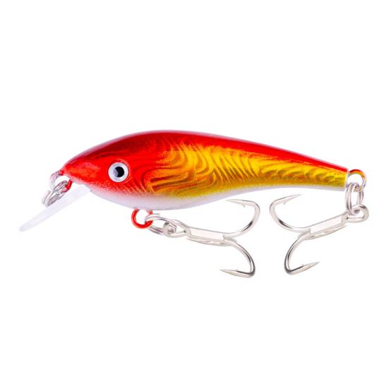 10 шт. Рыболовные приманки Жесткие приманки с тройными крючками 3D глаза Реалистичный вид Яркие цвета Мини-размер Портативные Искусственные приманки Свимбейты