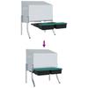 Chicken Nesting Box 2 Compartments with Legs Galvanized Steel