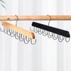Wooden Belt Rack Hanger 20 Hooks Multi-Functional Tie Scarf and Accessory Organizer Space-Saving Closet Storage Solution