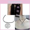 Titanium Steel Spiral Pendant Necklace For Women With Geometric Design And Boho Style Fall Jewelry