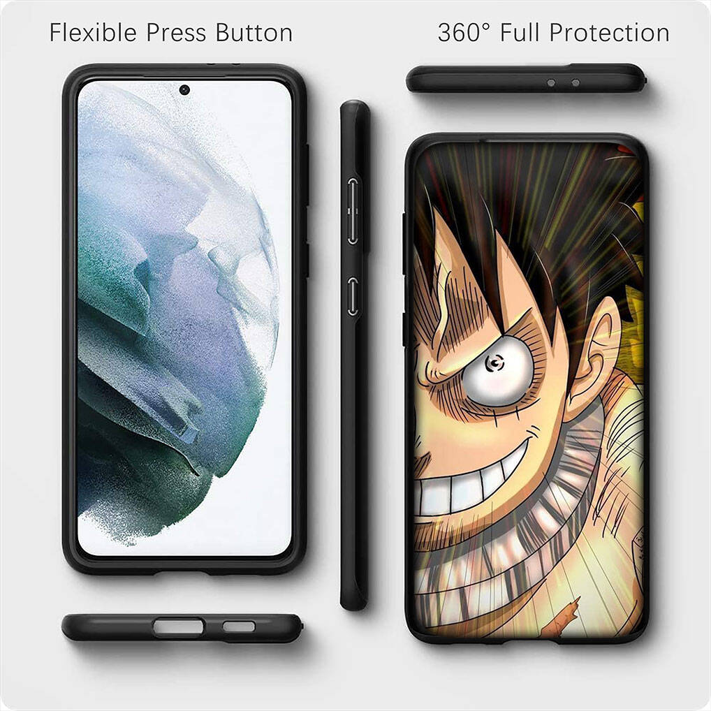 for Samsung Galaxy S25 S24 S23 S22 Ultra FE Plus A17 A37 A57 A56 A55 A06 A16 A15 A36 A26 A35 A05 A25 A54 A34 Case Cartoon Luffy Roronoa Zoro One Piece