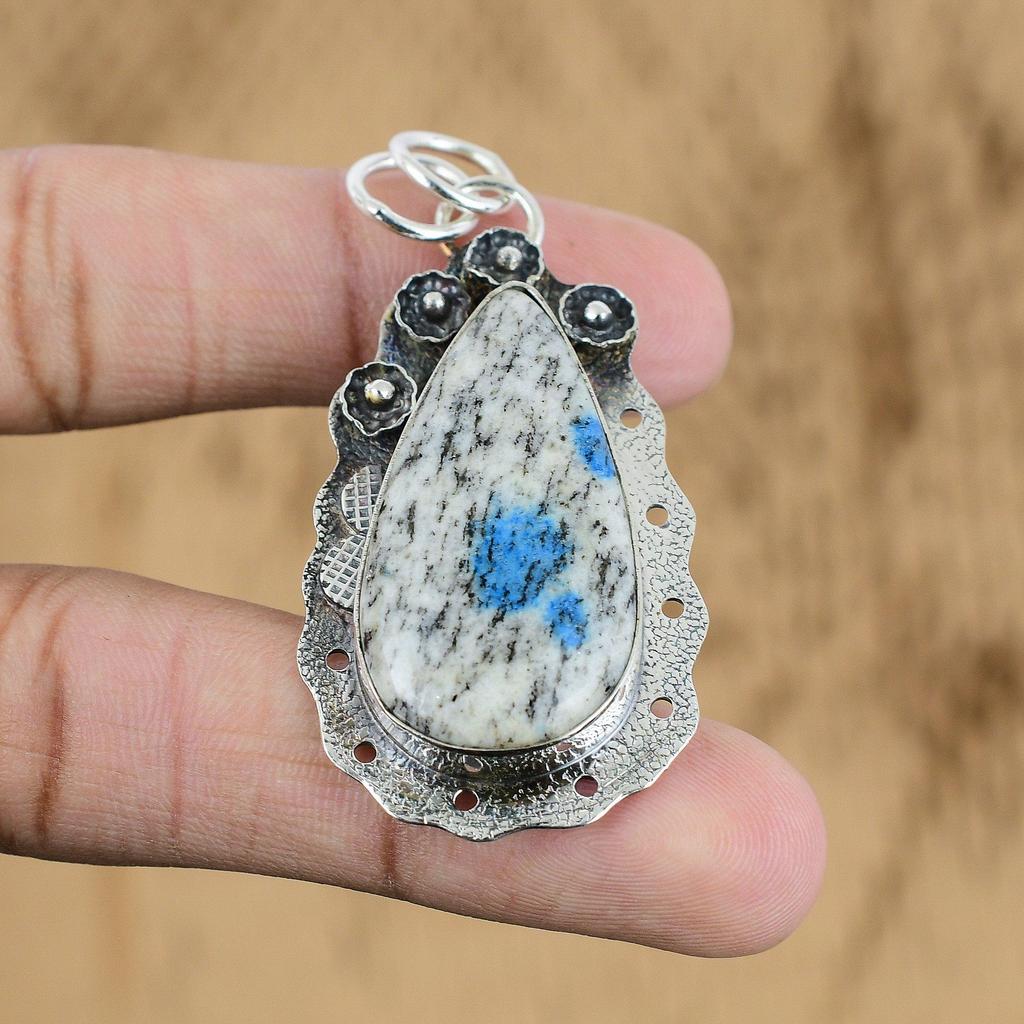 Easter Sale Sterling Silver K2 Jasper Gemstone Artisan Trendy Pendant Jewelry
