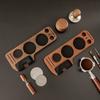 Universal Coffee Tamper Mat Station Stand Wooden Coffee Lever Tools Organizer Multifunctional Portafilter Dispenser Holder Base