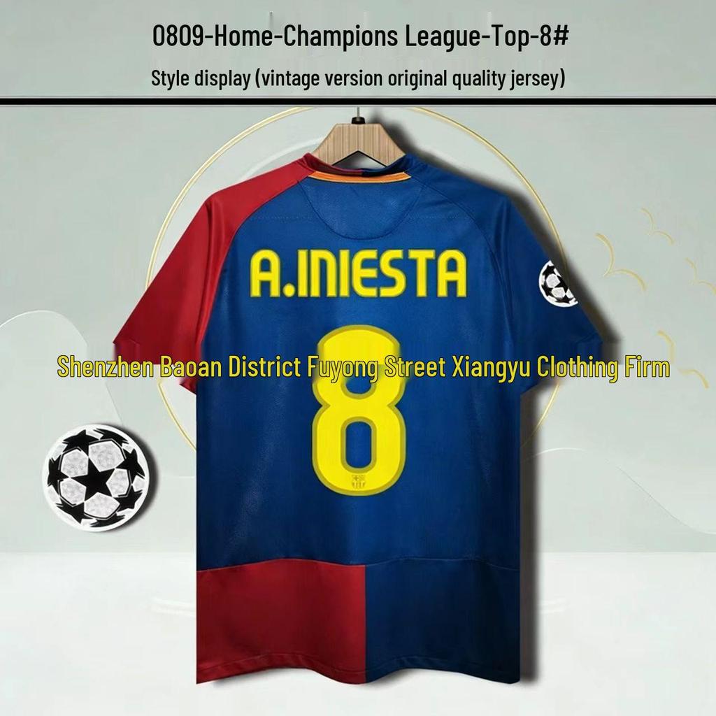 Барселона Ретро Нет. 10 Месси и Нет. 9-й памятный джерси Роналду