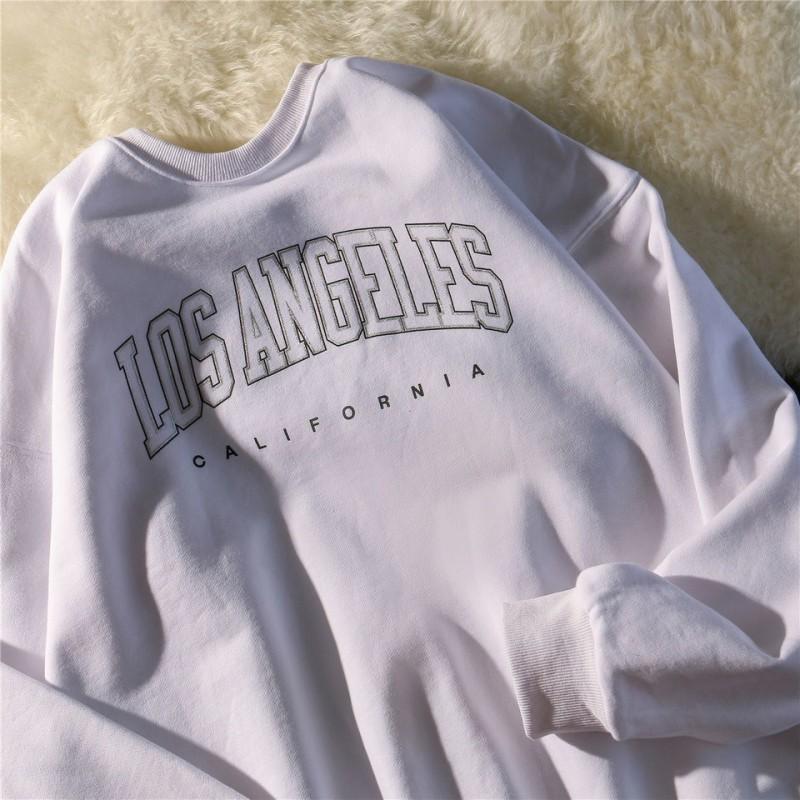 Unisex Oversized Letter Print Crewneck Sweatshirt Loose Fit Harajuku Style Winter Casual Hoodie Teens Adults