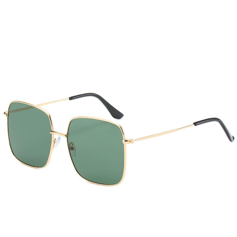 2019 Square Metal Sunglasses, Retro Square Sunglasses, Trendy Large Frame Sunglasses 8952