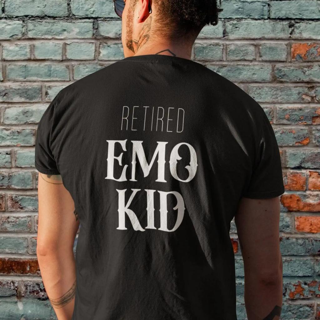 Retired Emo Kid T Shirt Funny Clothing Pastel Goth Edgy Alt Male Vintage Comfortable Graphic Stylish Unisex Breathable
