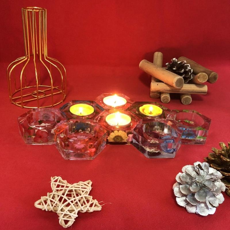 Винтажный шестиугольный подсвечник, силиконовая форма, стильный и прочный подсвечник, полимерные формы, идеально подходящие для поделок ручной работы