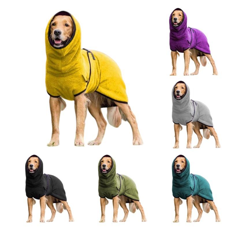 Мягкий и впитывающий флисовый халат для собак для быстрой сушки