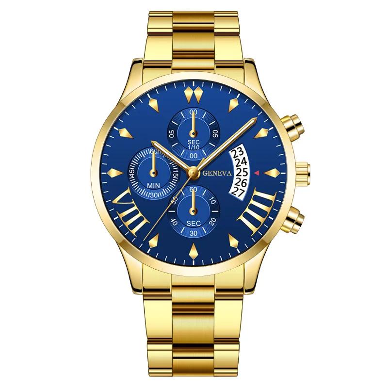 Стильные простые часы с круглым циферблатом, мужские роскошные кварцевые часы из нержавеющей стали для деловой активности