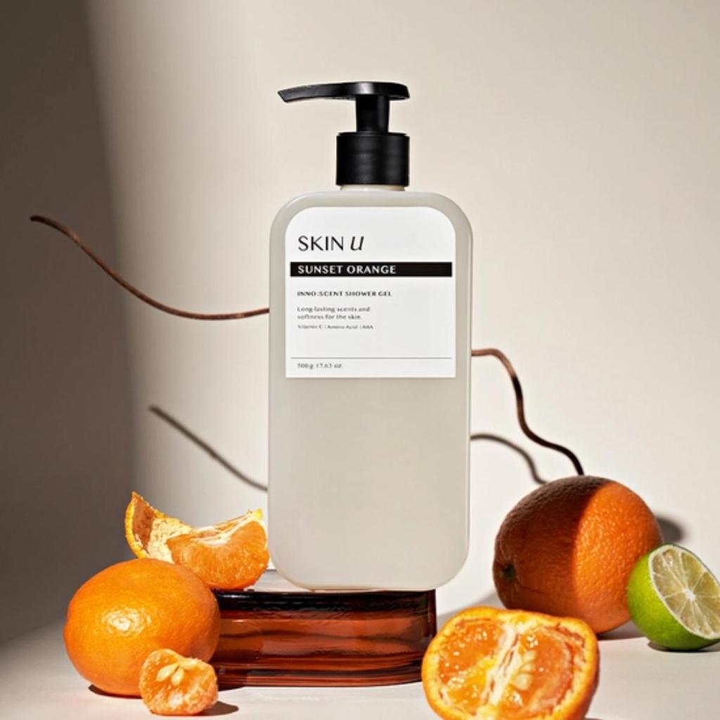 [Skin U] Inno Scent Shower Gel 500g (Sunset Orange, Eau De Floral)