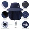 Bassdash Foldable Fishing Hat with 360° Sun Protection, 3-Way Protection, UPF 50+ Water-Repellent, Unisex Outdoor Hat (Dark Blue)