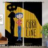 Оконная штора для комнаты 2 панели Coralines шторы для спальни Хэллоуин украшения оттенки домашний интерьер шторы перегородка