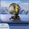 360° Car Folding Fan Single Head Cooling Fan For Car Vehicle Summer Cooling Fan 5V/12V USB/Cigarette Lighter Plug Car Fans