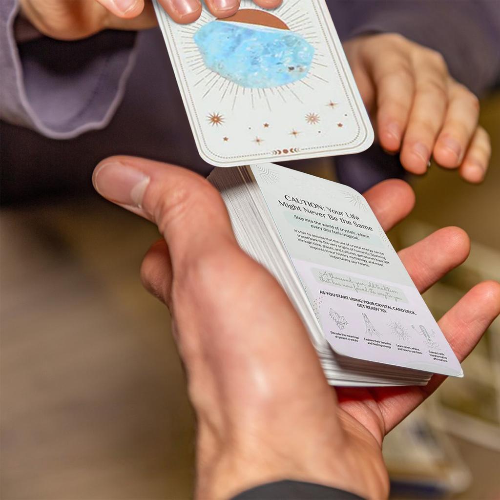 Кристаллическая Мудрость, 71 Камень, Кристаллические Карты Со Значениями, С Путеводителем, Вдохновляющая Карта Медитация Подарок