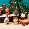 Набор рождественских фигурок из полирезины с животными Дед Мороз Украшение для елки Детский подарок на день рождения