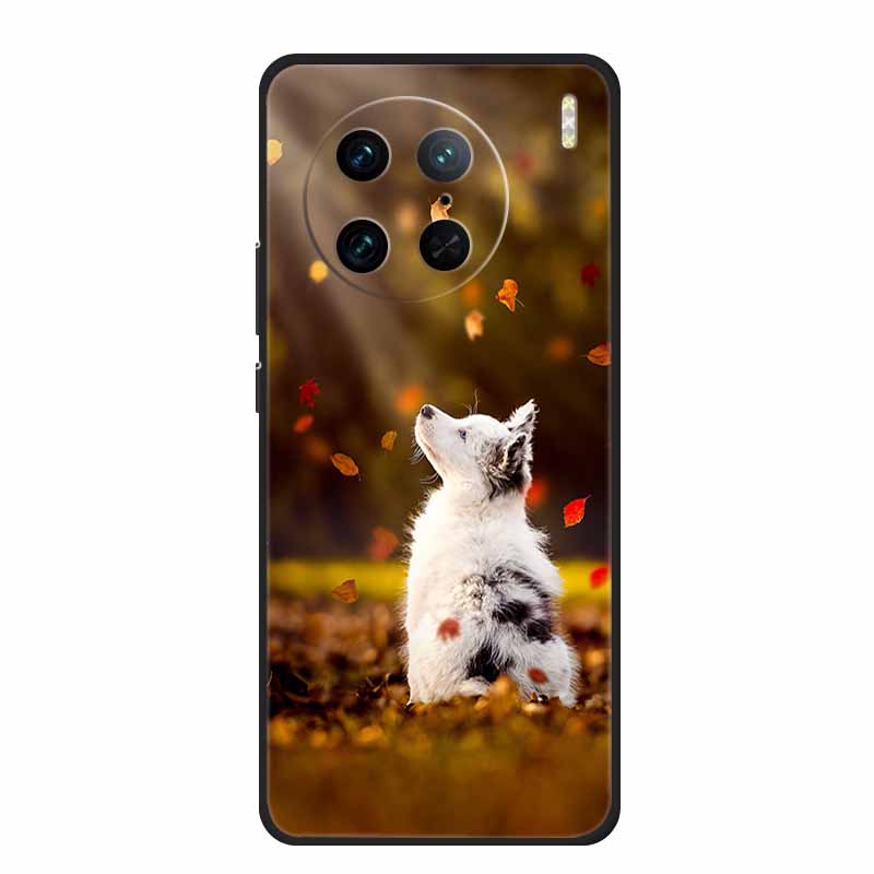 For Vivo X90 Pro 5G Case X 90 Pro+ Lovely Silicone Soft Back Cover Painted Cat Case For Vivo X90 Pro Plus Phone Case Cover Coque