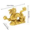 Удачный Дракон Китайский Двенадцатиричный Зодиак Статуя Золотой Дракон Статуя Животные Скульптура Фигурки Настольное Украшение