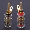 2/4/6pcs Brass 4MM Gold Plated Speaker Amplifier Terminal Binding Post Nut Banana Plug Jack Socket Connector Long Thread Adapter