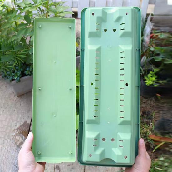 Vegetable Growing Box Flowerpot with Drainage Holes Thickened Edge Strong Load-Bearing Indoor Rectangular