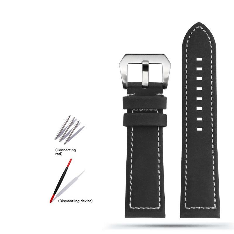 Винтажный ремешок 23 мм для Zenith Pilot 29.2430 Бронзовый Летный Кожаный Ремешок Ретро Матовый Ремень Запасной Браслет Черный Коричневый