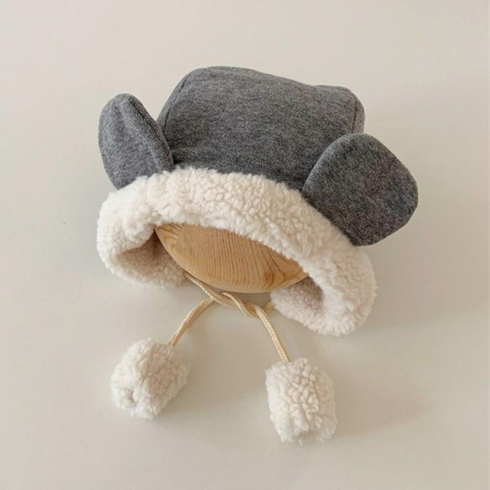 Милая Милая Шапка с Ушками Медведя Флисовая Теплая Детская Шапка-Бини Зимняя Теплая Шапка для Защиты Ушей Мальчики Девочки