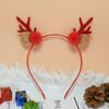 Japanese & Korean Style Flocked Coral Antler Ears Mink Hair Clip Headband for Christmas & Live Broadcasts