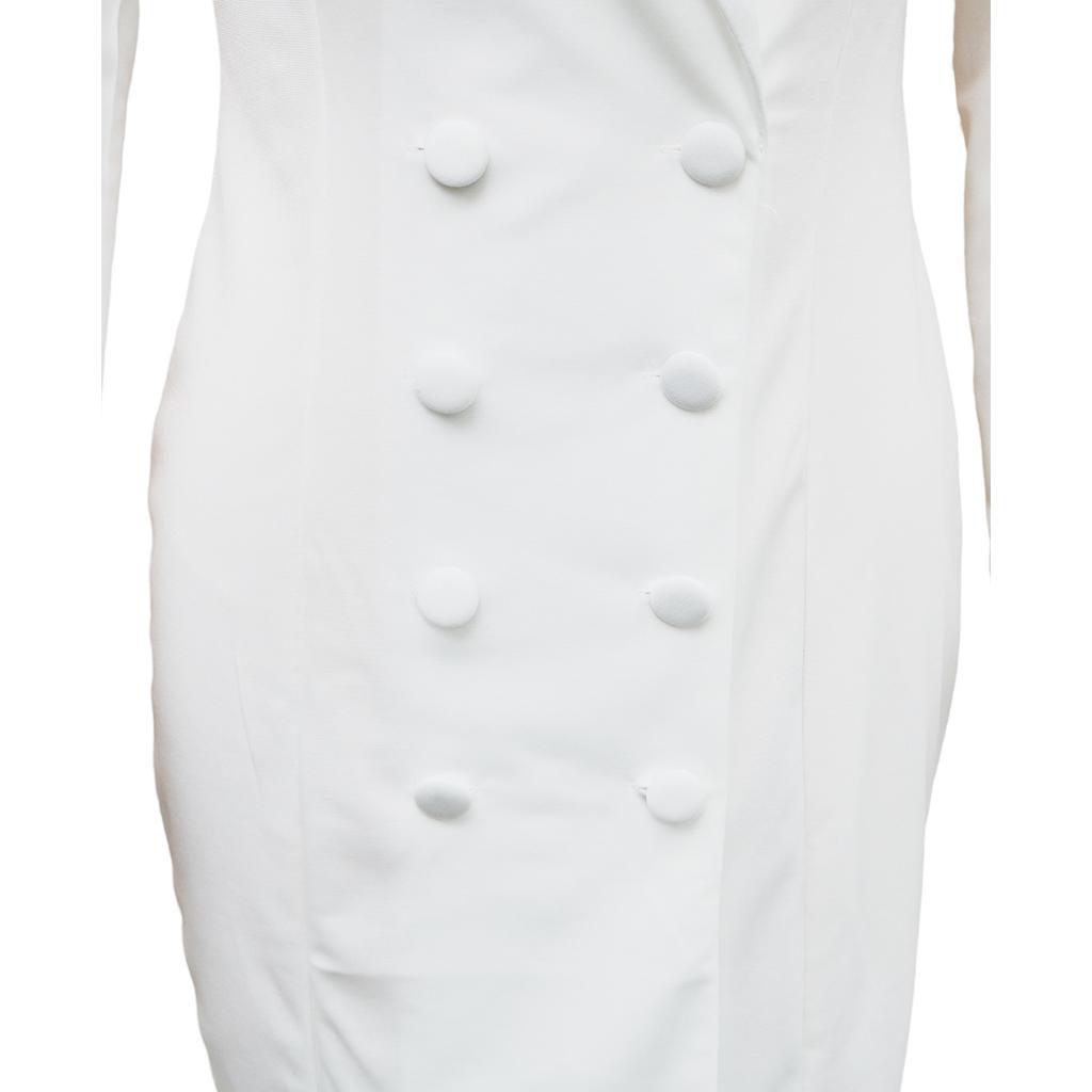 Женское двубортное платье-блейзер, офисное платье с длинным рукавом и лацканами с вырезом, профессиональная рабочая одежда для делового повседневного стиля.