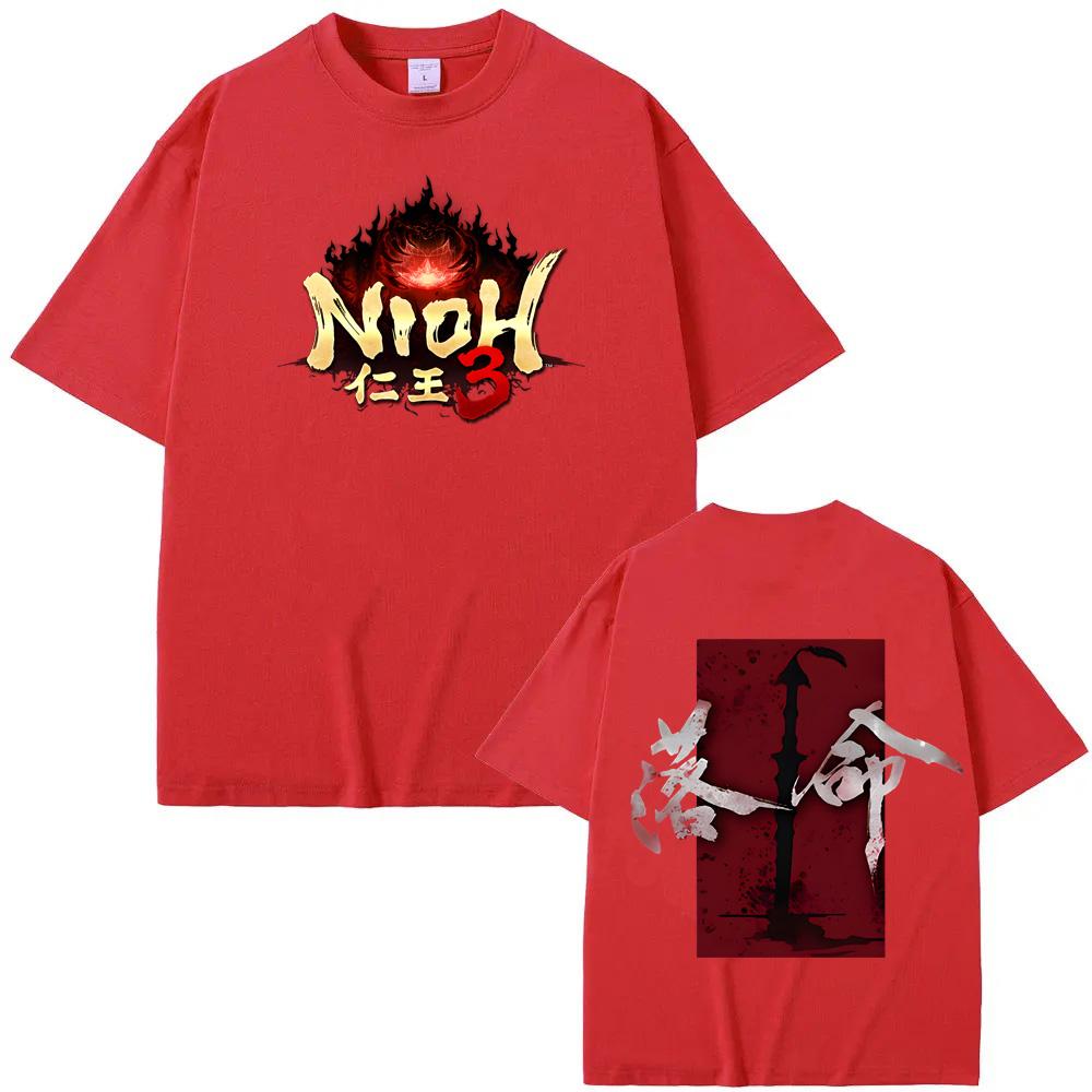 Nioh 3 TShirt 2026NEW Action roleplaying game TEE 100Cotton High Quality GAME Graphic Printing Teeshirt Vintage Short Sleeve