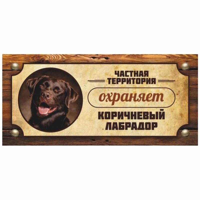 Предупреждающий знак «Овчарка Акита-ину», Табличка на забор/дверь 30x15 см