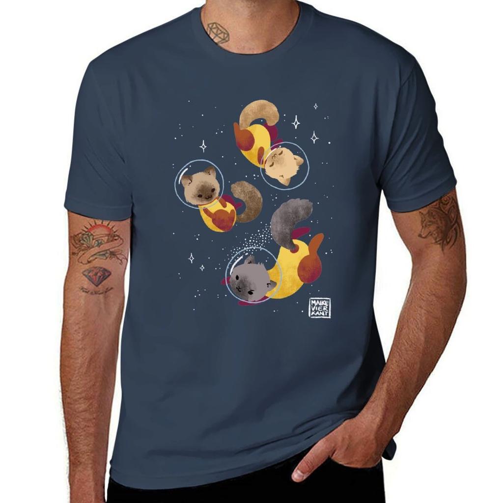 Space Cats Tshirt Sports Casual Breathable Tee Shirt