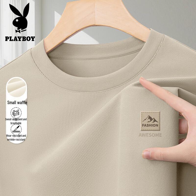 PLAYBOY Мужская вафельная футболка с коротким рукавом