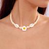 Bohemia Style Flower Shell Braided Necklaces For Women Cute Flower Choker Summer Beach Necklace Jewelry Accessories Gifts