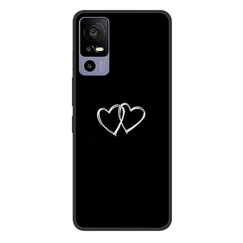 For TCL 40R 5G T771A Case Painted Soft Black Silicone Bumper Phone Cover for TCL 40 R 5G 6.6" Case TCL40R 40R Etui Coque Fundas