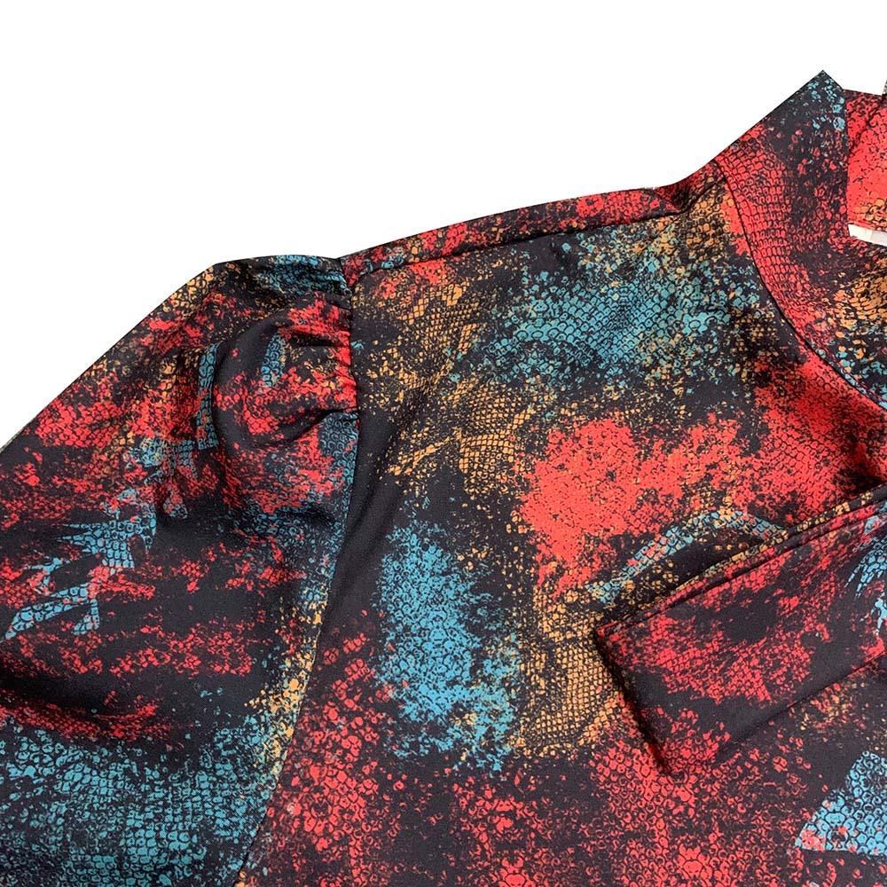 Женское платье с поясом Весенние и осенние вечерние платья больших размеров с длинными рукавами и высокой талией с принтом