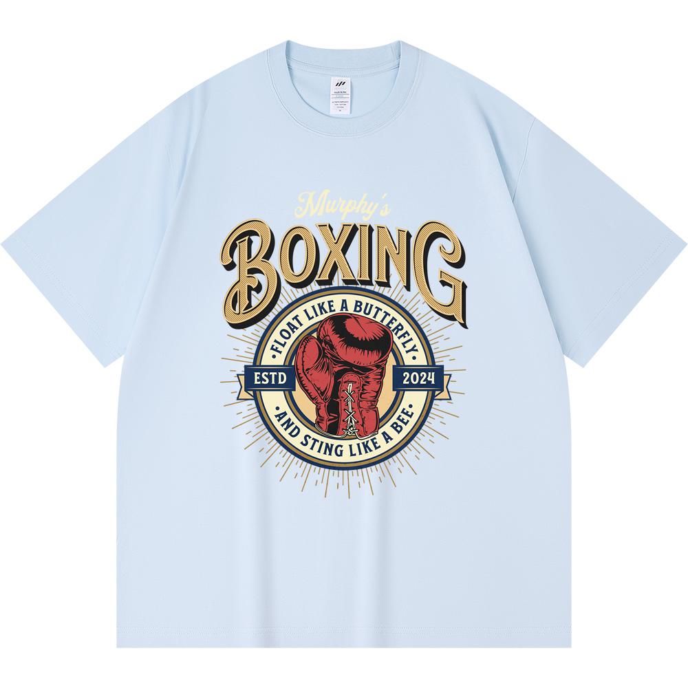 Футболка из 100% хлопка плотностью 230 г/м2, футболки Murphys Boxing Sports Print Tees, забавная футболка из чесаного хлопка в стиле Харадзюку