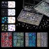 12-Grid Special-Shaped Diamond Nail Art Jewelry Accessories Set, Face Decoration Rhinestone Special-Shaped Glass Diamond